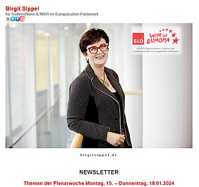 Themen der Plenarwoche Montag, 15. – Donnerstag, 18.01.2024